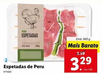 Lidl Espeto de peru promoção