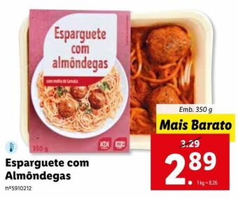 Lidl Esparguete promoção