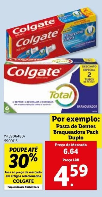 Lidl Pasta de dentes colgate promoção