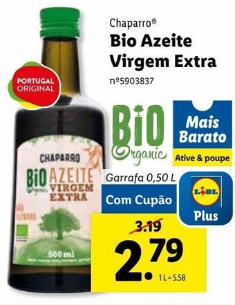 Lidl Azeite extravirgem chaparro promoção
