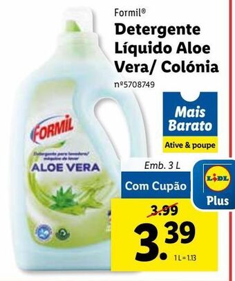 Lidl Detergente líquido formil promoção