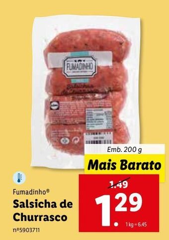Lidl Salsicha fumadinho promoção