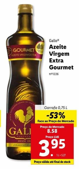 Lidl Azeite gallo promoção