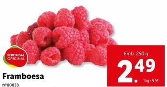 Lidl Framboesa promoção