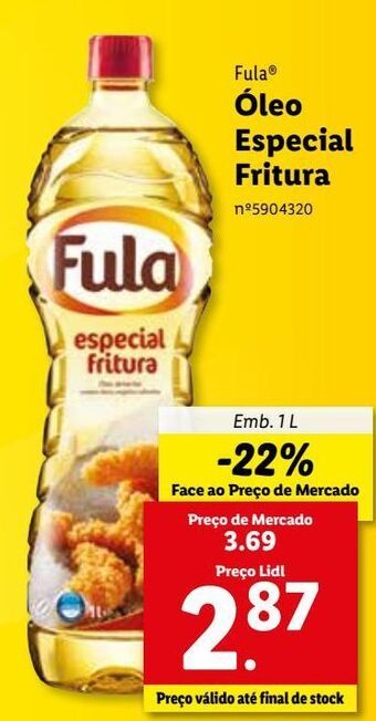 Lidl Óleo para fritar fula promoção