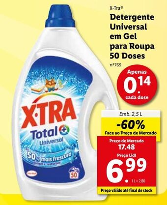 Lidl Detergente gel x-tra promoção
