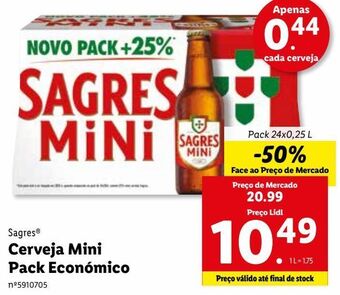 Lidl Cerveja sagres mini promoção