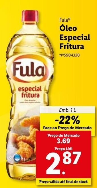 Lidl Óleo para fritar fula promoção