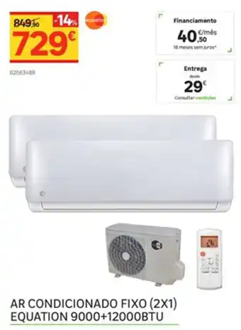 Ar Condicionado Fixo (2x1) Equation 9000+12000BTU