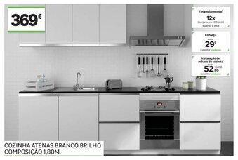 Cozinha Atenas Branco Brilho Composição 1,80m