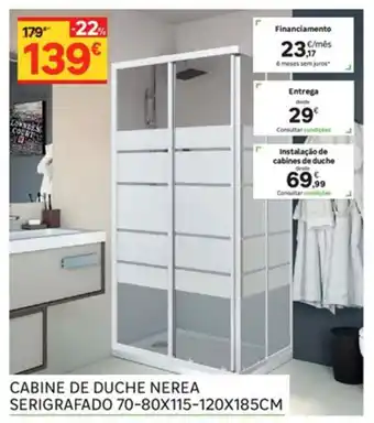 Cabine de Duche Nerea Serigrafado 70-80x115-120x185cm