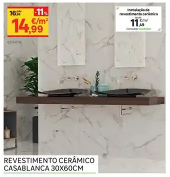 Leroy Merlin Revestimento Cerâmico Casablanca 30x60cm promoção