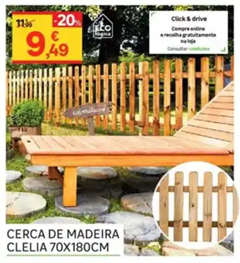 Leroy Merlin Cerca de Madeira Clelia 70x180cm promoção