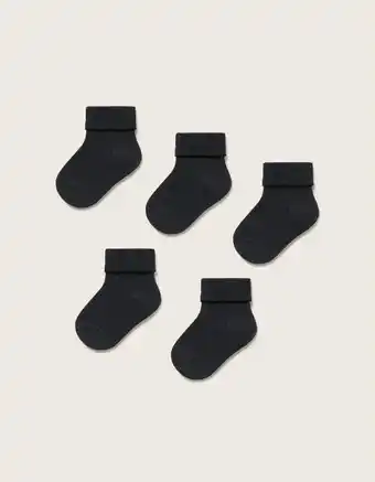 Zippy 5 pares de meias com dobra para bebé, azul escuro promoção