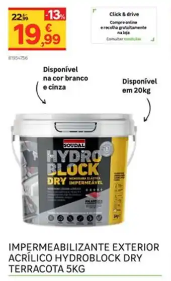 Impermeabilizante Exterior Acrílico Hydroblock Dry Terracota 5kg