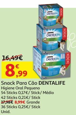 Auchan Snack p/cão méd dentalife promoção