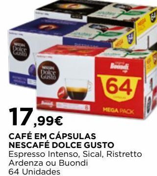 Cápsulas de café dolce gusto