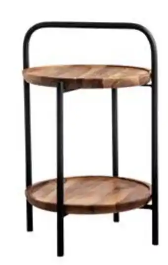 Acacia tábua para servir xl preto, natural h 55 x w 36,5 cm ø 36 cm