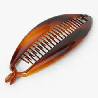 Tortoiseshell banana hair claw - brown