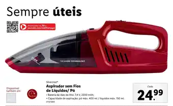 Lidl Aspirador sem Fios de Liquidos/ Po promoção
