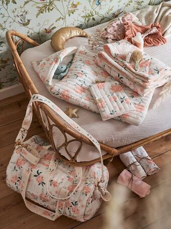 Vertbaudet Saco muda-fraldas baby roll, em gaze de algodão - branco... promoção