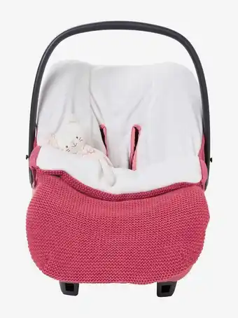 Capa para carrinho de bebé em tricot, forro polar - rosa...