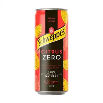 Pingo Doce Refrigerante com gás citrus zero lata schweppes promoção