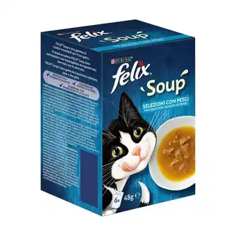 Pingo Doce Ração húmida para gato sabor seleção de peixes soup felix promoção