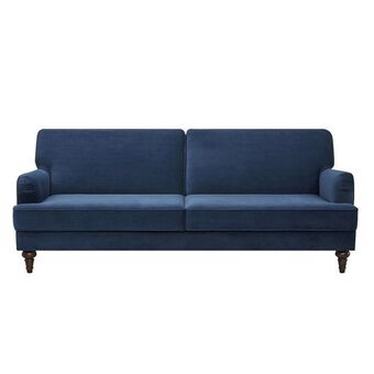 Sofá cama tova veludo azul 88x203,5cm