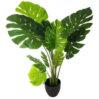 Hôma Planta artificial monstera com vaso promoção