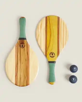 ZARA HOME Jogo de raquetes de madeira da frescobol carioca. promoção