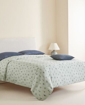 ZARA HOME Capa de edredão estampado florzinhas promoção
