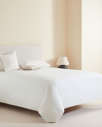 ZARA HOME Capa de edredão com bordado de ramos promoção