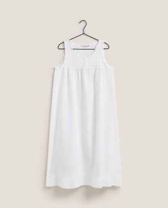 ZARA HOME Camisa de dormir comprida bordado flores promoção