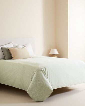 ZARA HOME Capa de edredão miniflor multicolorida promoção