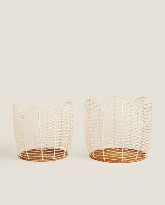 ZARA HOME Cesto ratã promoção