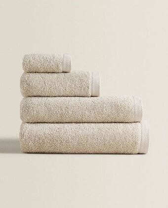 ZARA HOME Toalha de algodão orgânico promoção