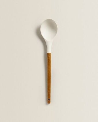 ZARA HOME Colher de silicone e madeira promoção