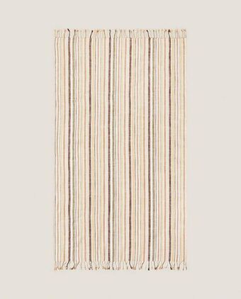 ZARA HOME Toalha de praia / páreo riscas multicoloridas promoção