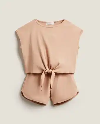 ZARA HOME Pijama curto cropped promoção