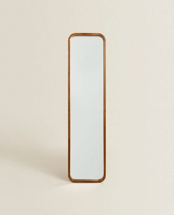 ZARA HOME Espelho vertical de madeira promoção