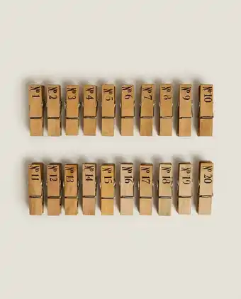 ZARA HOME Conjunto de 20 molas de madeira promoção
