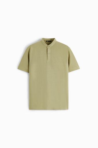 ZARA Polo com estrutura piqué promoção