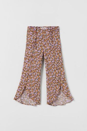 ZARA Calça fluida c/flores promoção
