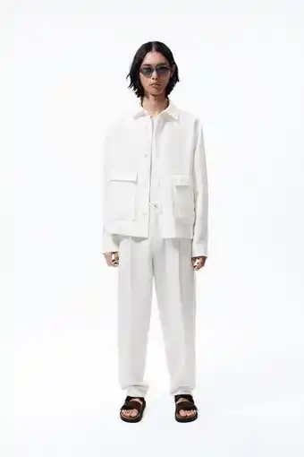 ZARA Calças de cintura jogger com pregas promoção