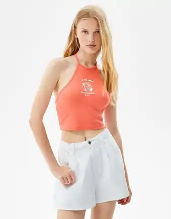 Bershka Calções de sarja em evasé promoção