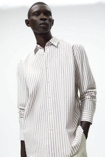 ZARA Camisa às riscas promoção