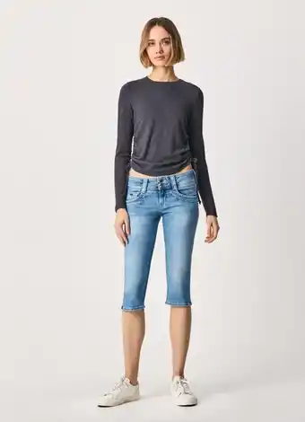 Pepe Jeans Calções em denim gen crop promoção