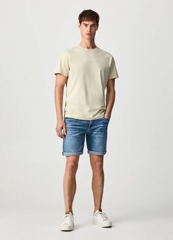 Pepe Jeans Calções em denim hatch promoção