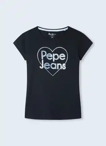 Pepe Jeans T-shirt logo com lantejoulas harriet promoção
